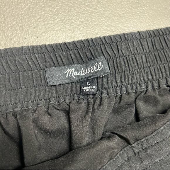 Madewell Silk Skirt Elastic Waist A-Line Slit Across Front Womens Size Large - Picture 2 of 4